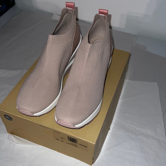 Michael Kors Mabel Stretch Knit Slip On Wedge Trainers - Picture 8 of 16